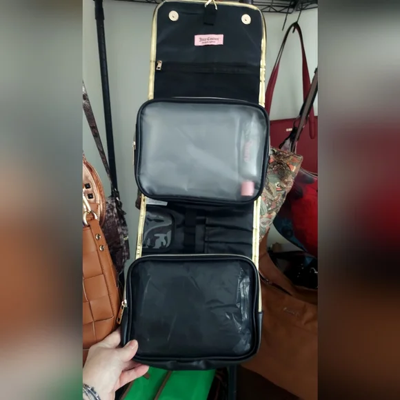 Juicy Couture Quilted Black and Gold Cosmetic Bag - Picture 6 of 6